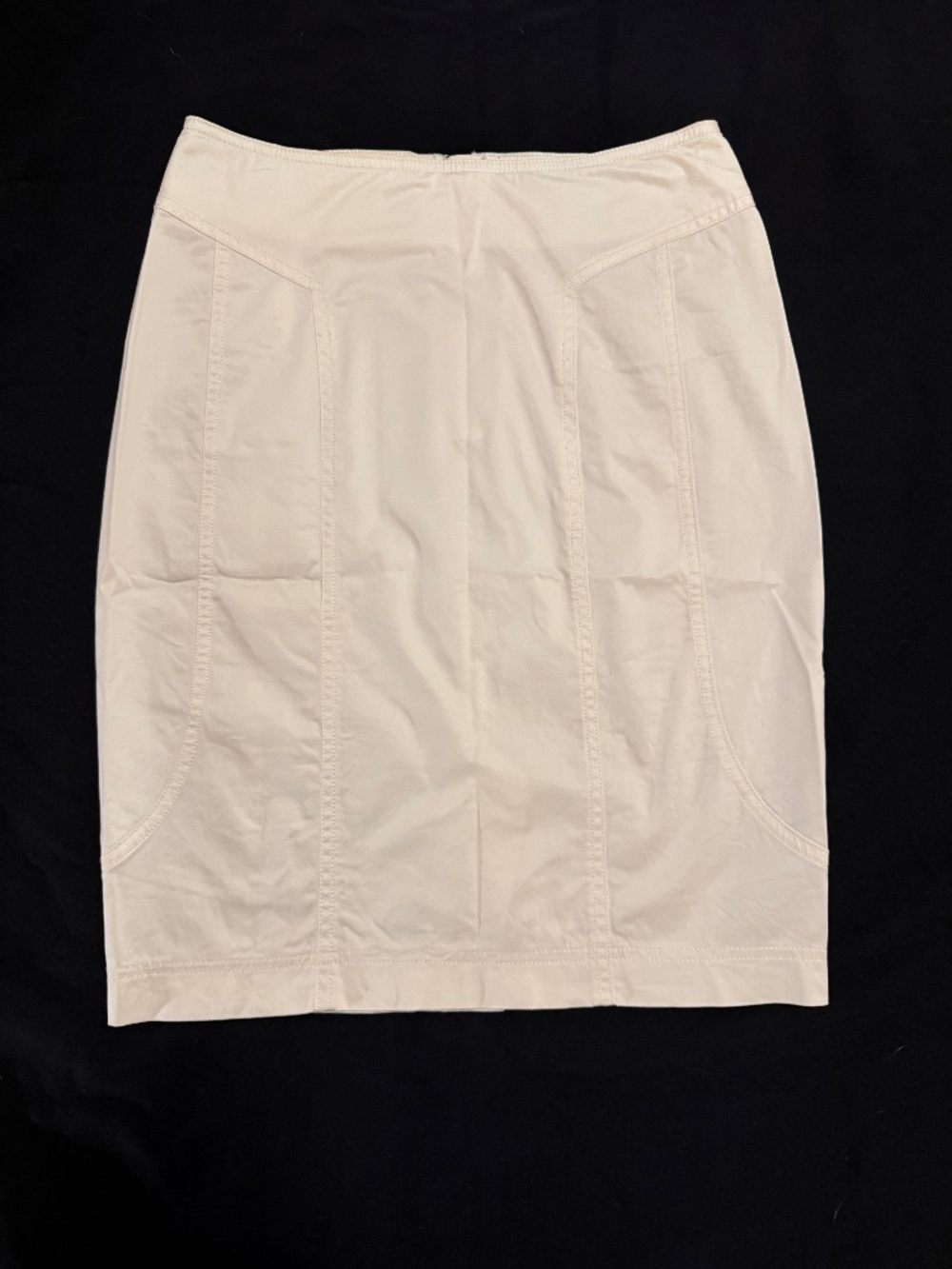 Anna Molinari Vintage White Pencil Skirt XS